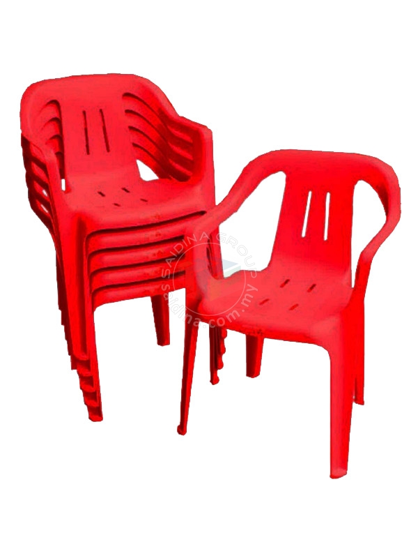 Plastic chair with armrest sale